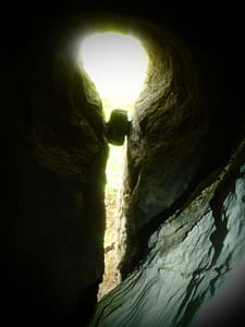 Pohľad z pekne modelovanej Osej jaskyne... 