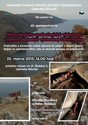 Read more about the article Prednáška o jaskyniach v okolí Bajkalu